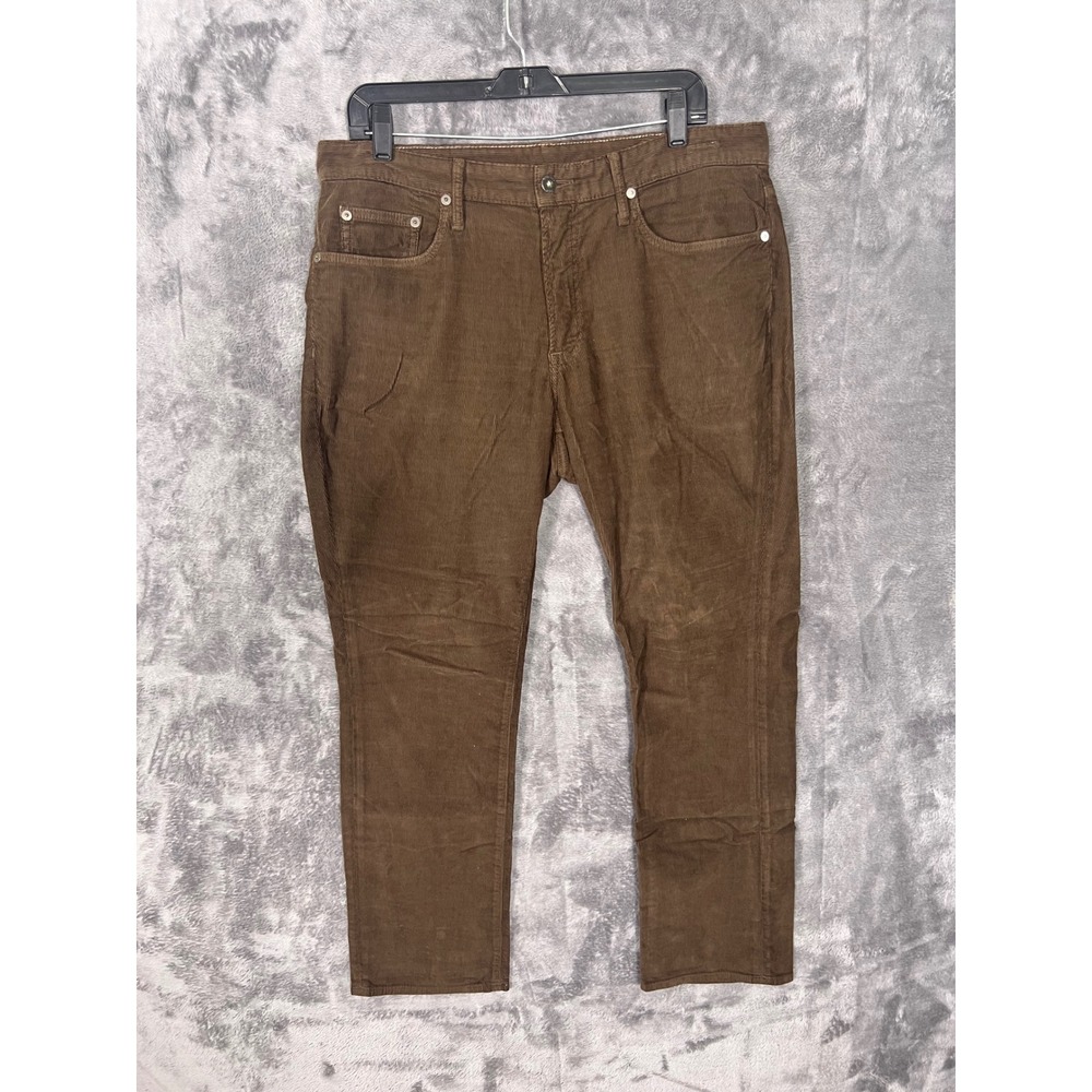 Bonobos Mens Corduroy Pants Brown 5-Pocket Straight Leg Size 36x30.5